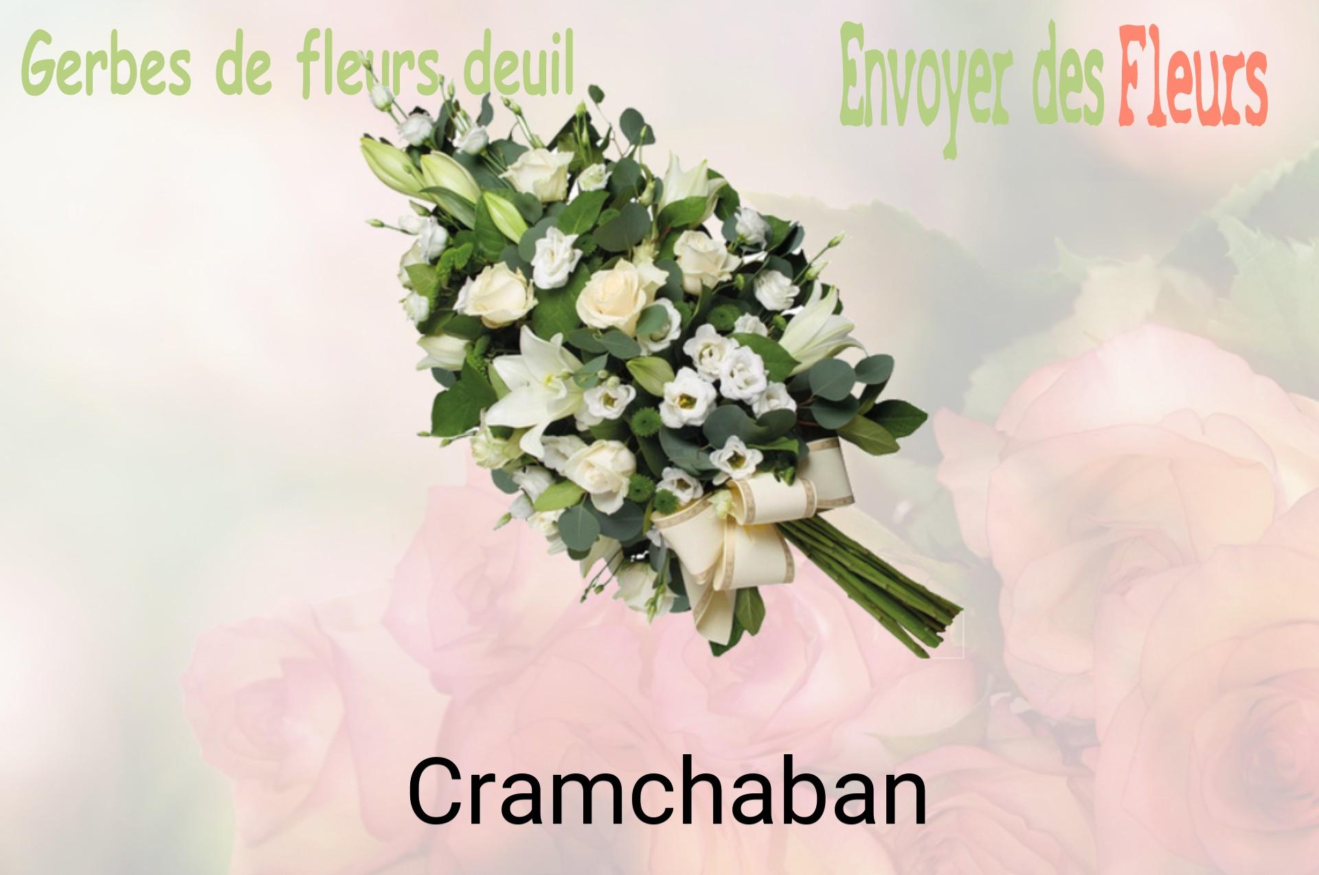 Gerbe de fleurs de deuil livrée à Cramchaban